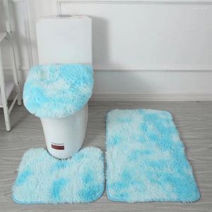 Alfombrillas de baño creativas de la sala de estar de felpa teñida de la alfombra suave almohadillas sin deslizamiento de la cocina de la cocina piso resistente a las manchas