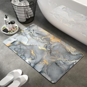 Tapis de bain en terre de diatomées, tapis de sol à séchage rapide, tapis de salle de bain, tapis de toilette Super absorbant, tapis de douche en caoutchouc antidérapant