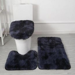 Tapis de bain Ensemble de tapis de salle de bain durable Luxueux 3 pièces avec matériau en microfibre super doux Caoutchouc antidérapant pour ultime