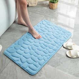 Tapis de bain en relief, antidérapant, pour lavabo, sol latéral de baignoire, paillasson de salle de douche, en mousse à mémoire de forme