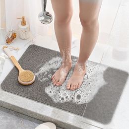 Mattes de bain Eovna Salle de bain non glissée tapis de douche de soie de soie de toilette de toilette Ménage étanche luxe