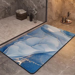 Tapis de bain Mode Salle de bain Super Absorbant Anti Slip Tapis à séchage rapide Tapis de sol pour douche Porte de toilette Tapis lavable de haute qualité