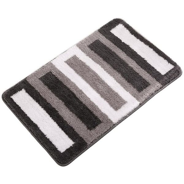 Tapis de bain Flocage Tapis Sol Pour Intérieur Ménage Salle De Bains Baignoire Antidérapant En Caoutchouc Support Absorbant Tapis D'entrée