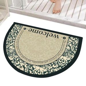 Tapis de bain à fleurs, lavable, antidérapant, pour salon, Style américain, bienvenue pour porte d'entrée et extérieur