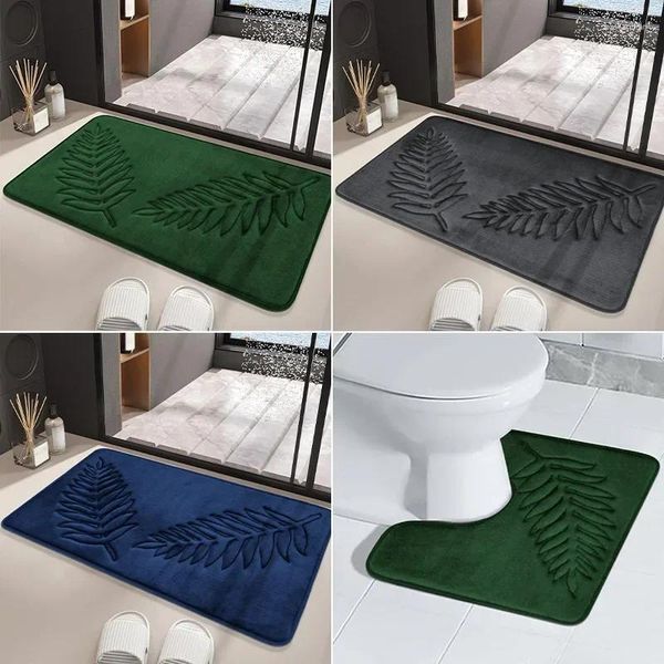 Tapis de bain en mousse, antidérapant, doux, pour les pieds, toilettes Super supplémentaires, pour une salle de mémoire confortable