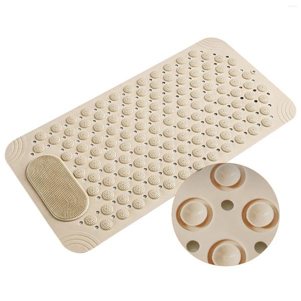 Mattes de bain Pied Massage Area pour les trous de drain de baignoire Pays de douche sans glissement étalls accessoires de salle de bain avec aspiration