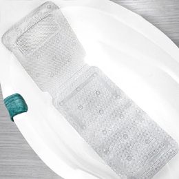 Badmatten Volledig lichaam kussenszachte spa niet-slip badmat luxe kussen ondersteunt hoofdhals badkamer accessoires