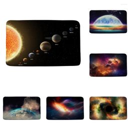 Badmatten Galaxy Mat Solar System Planeten Earth Dazzling sterrenhemel Sky pluche badkamer decor deurt tapijt Keuken Tapijt niet -slipachter