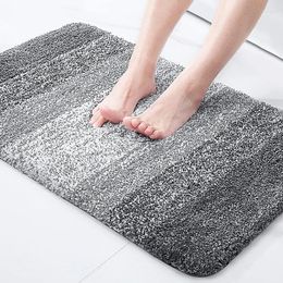 Alfombrillas de baño Gradiente en espesor de la alfombra del baño súper agua alfombras antideslizadoras duraderas de baño de baño de dormitorio