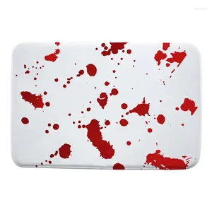 Badmatten Halloween Bloody Floor Mat Niet-slip Absorberend bloed Spatten voet voor badkamer wasbaar tapijt