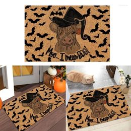 Bath Mats Halloween Bull Absorberende mat toiletdecoratie voor een leuke en droge vloer