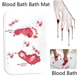 Tapis de bain Halloween Décoration Horror House Blood Bathmat Foot Pad Scare Bloody Footprint Tapis de salle de bain Home Party Drop Livraison Otvw7