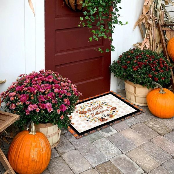 Mattes de bain Halloween DoorMat Front Door Holiday Decorative Floor Floor Decoration Decoration Mat de bienvenue pour les escaliers de cuisine 2024