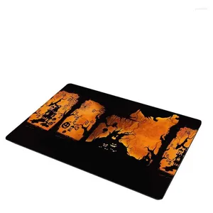 Mattes de bain Halloween Pumpkin Dormat Mat de porte d'entrée extérieur pour la décoration Bienvenue