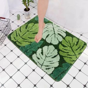 Tapis de bain Tapis de bain floqués de haute qualité, sol d'entrée de maison, porte de chambre à coucher, coussinets de pied super doux, tapis absorbants antidérapants pour salle de bain