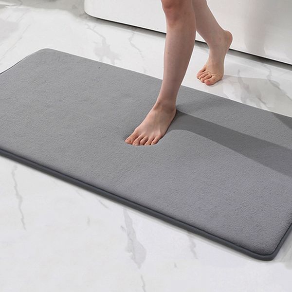 Tapis de bain Homaxy Tapis en mousse à mémoire de forme super absorbant antidérapant Salle de bain Toilette Tapis de bain Doux Salon Chambre Douche Tapis de sol décoratif 230820