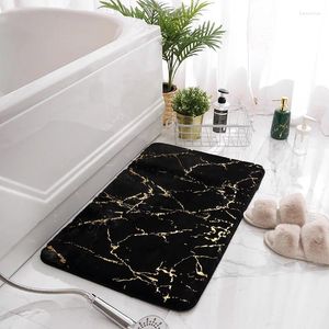 Tapis de bain Honlaker Mat noir et blanc Classic Geométrique Géométrique Super Soft Absorbants Door de salle de bain Tapis de tapis sans glissement