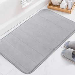Baignoires tapis de bain iMUCci 1pcs salle de bain antidérapante pour pied de pied de douche gris absorbant plancher de haute qualité accessoires de maison