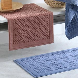 Badmatten Inyahome El Vloerhanddoek Mat Wit Rood Blauw Tapijt SPA Kamer Katoen Hoge kwaliteit Hele Verkoop Dikker Bad Decor