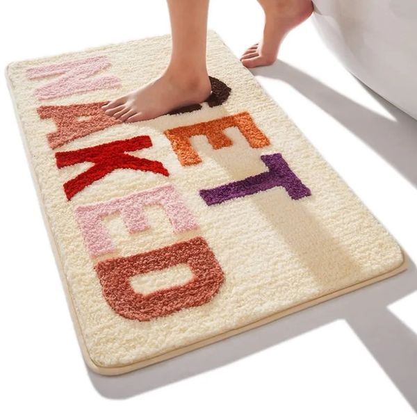 Alfombras de baño Inyahome Get Naked Alfombra de baño lindas alfombras de baño divertidas antideslizantes decoración de bañera alfombras súper absorbentes alfombras de baño lavables 231024