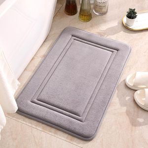 Badmatten Inyahome Therapschuim Tapijten Velvet zachte badkamermat Non Slip Super Water Absorptie Tapijt Machine Wasbaar