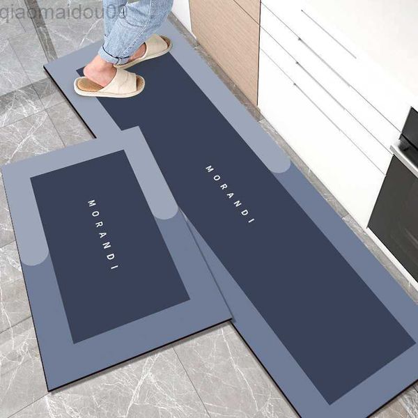 Alfombras de baño Alfombra de piso de cocina Alfombra larga junto a la cama Alfombras de piso a prueba de aceite súper absorbentes Alfombra lavable de secado rápido Decoración moderna para el hogar AA230506