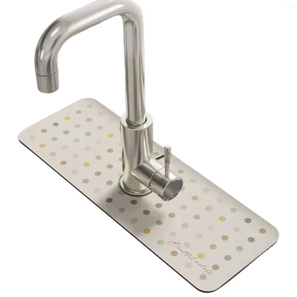 Mats de baño SproBers de cocina para sartenes Matter de grifo para el hogar Material de diatomita suave Material absorbente de baño de baño con mango