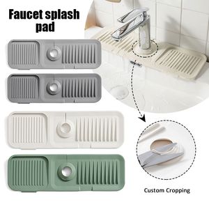 Bath Mats Kitchen Silicone Faucet Sink Splash Guard Drainage Pad Drying Bathroom Countertop Protection 221123