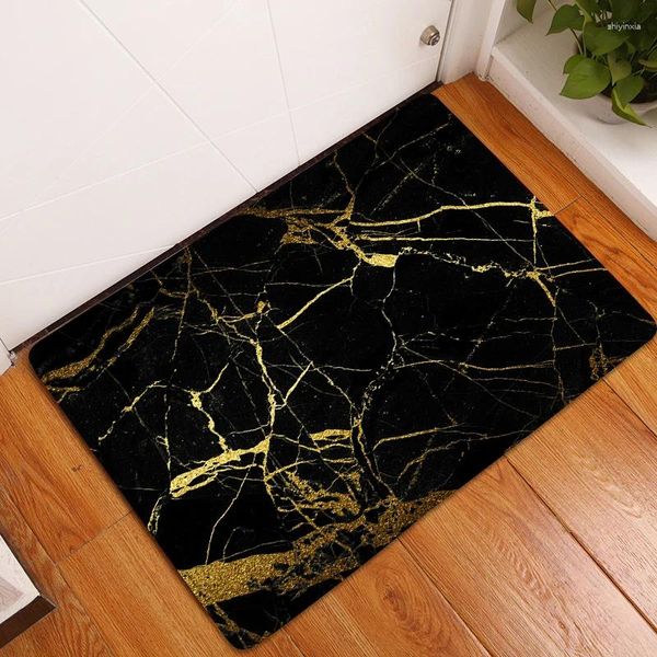 Alfombras de baño con patrón de mármol, alfombra de cocina, felpudo de entrada para dormitorio, sala de estar, pasillo, alfombras decorativas para el hogar, balcón, suelo, alfombrilla antideslizante