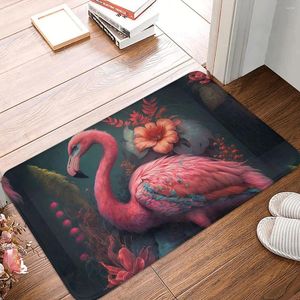 BADMATS MAT VOOR DOUGE HOME ingang Flamingo moderne kunstvoet bloemen vintage toilet snel droge anti slip badkamer