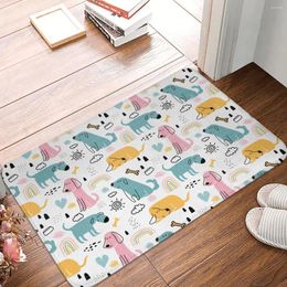 Tapis de bain tapis cuisine porte de douche saucisse teckel chien pied drôle rétro toilette séchage rapide antidérapant Design tapis de salle de bain