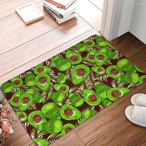 Chattes de bain tapis de cuisine salle de douche avocat salade de pied vert green pavé de toilette rétro