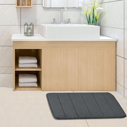 Tapis de bain Mat à mémoire de bain pour salle de bain pour toile de toilette intérieure toilettes de coton couvre-tracet H