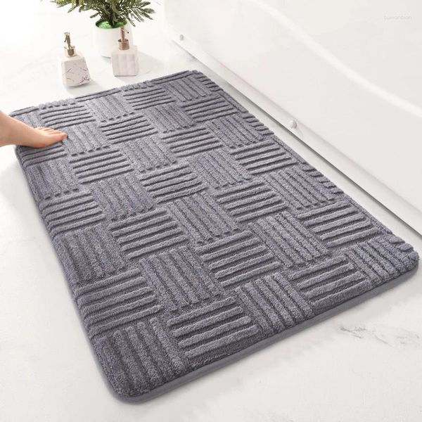 Alfombras de baño, alfombra antideslizante de secado rápido, alfombra absorbente para bañera, alfombra lateral, felpudo para cuarto de ducha, almohadilla para pies de inodoro, decoración del hogar