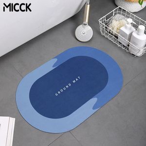 Mattes de bain Micck Micck sans glissement Crystal Velvet Super absorbant Foot sec rapide pour les accessoires de tapis d'entrée de la maison de salle de bain