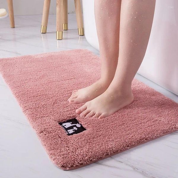 Tapis de bain en microfibre avec fond antidérapant, pour salles de douche et toilettes, accessoires de décoration de salle de bains, autocollants, tapis Anti-tapis