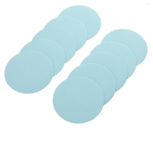 Tapis de bain non dérapée 10 Autocollants de douche Peva bandes de baignoire de sécurité pour baignoires glissantes escaliers de sol (bleu ciel)