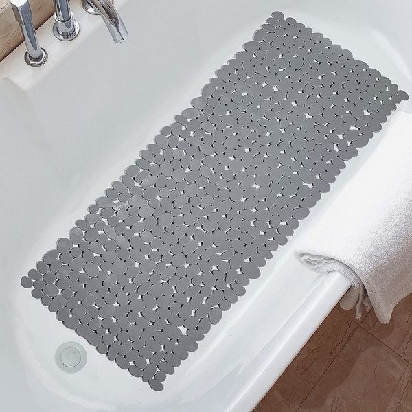 Tapis de bain Tapis de baignoire antidérapants en forme de galets, lavable en Machine, avec trous de drainage, ventouses pour salle de bain 230922