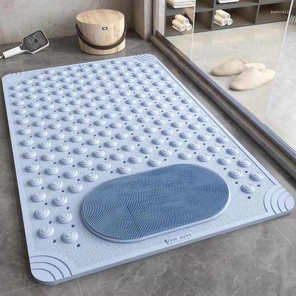 Alfombras de baño Mat de baño sin deslizamiento Anti-caza impermeabilizan la puerta de seguridad PVC Massaje de la alfombra de la alfombra de la alfombra del piso de la bañera del inodoro fácil de limpiar