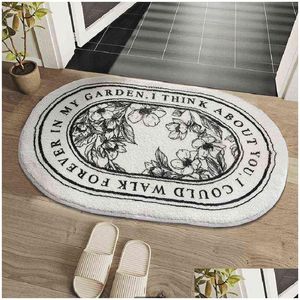 Bath Mats Non Slip Mat Soft Bathroom Rugs Absorb Water Carpet Ins Style Home Plush Area Room Rug Tapis 211109 Drop Delivery Garden A Dh7Xk