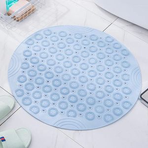 Badmatten Niet-slip Ronde Badkamer Mat Veiligheid Douche PVC met SUCKTIE CUP Draingat Voet Massage Pad Bathtub Soft