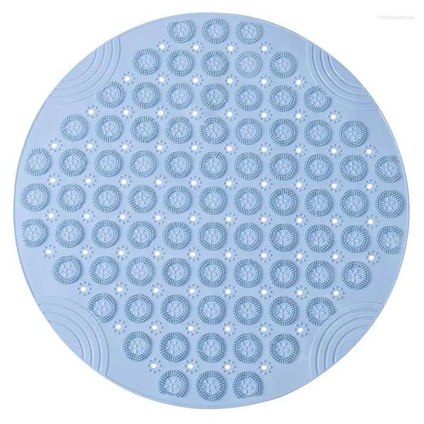 Tapis de bain antidérapant rond rectangulaire en PVC, baignoire de sécurité, douche, coussin de Massage avec ventouse, salle de bains, tapis de sol de Drainage domestique