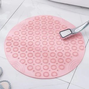 Badmatten Antislip Bad Douchemat Met Massagepunten Rond Waterafvoerend Badkamervloer Sterke Zuignap Grip Pad Anti-schimmel