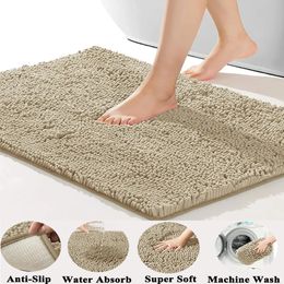 Tapis de bain tapis antidérapant doux confortable Shaggy tapis Durable pour salle de bain tapis en peluche baignoires douches de pluie et sous l'évier 231019