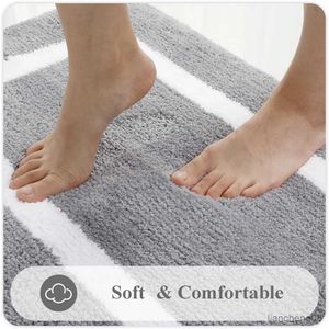 Tapis de bain Olanly Absorbants Baignoire Tapis de salle de bain Chauchette de douche Plotte de douche non glissée Tapis de lavage doux Soft Show Room Plux Poot Mat Floor Decor