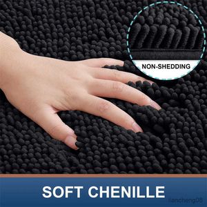 Mattes de bain Olanly CHENILLE Tapis de salle de bain Extra Soft Shaggy Bath Baign Mat de bain non glip