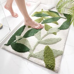 Alfombrillas de baño, alfombrilla moderna Olanly, alfombrilla antideslizante para suelo de baño, alfombrilla superabsorbente, felpudo de entrada fresca, alfombrillas suaves para dormitorio