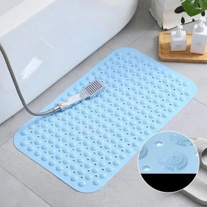 Tapis de bain en PVC antidérapant, facile à nettoyer, avec ventouse, trou de vidange, pour femme enceinte et enfant, salle de bain à domicile