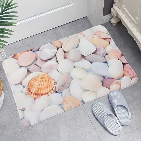 Mattes de bain Pobble Perte de pierre Tapis de bain Tapis de bain Tapis absorbant Absorbant Caoutchouc non glissement Dormats ACCESSOIRES DE SALLE