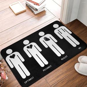 Tapis de bain tapis de pied de personnage de personnalité pour douche décor à la maison dessin animé noir accessoires de salle de bain imperméable antidérapant toilette